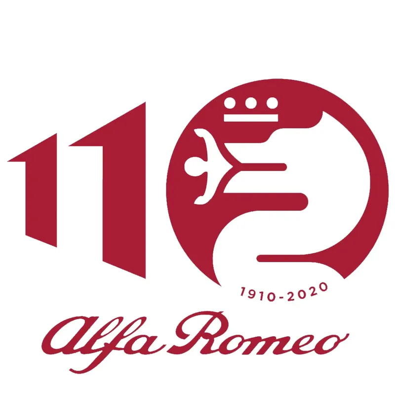 ALFA ROMEO 110 lat wlepa naklejka kolory kolor: Czarny, rozmiar w cm: 20X15 Popularny