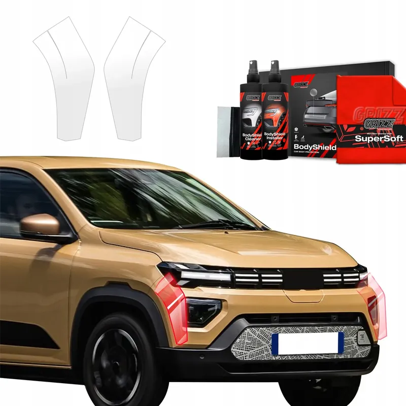 2w1 Folia okleina PPF na zderzak do Dacia Spring (2024-2025) Grizz Najlepsza cena
