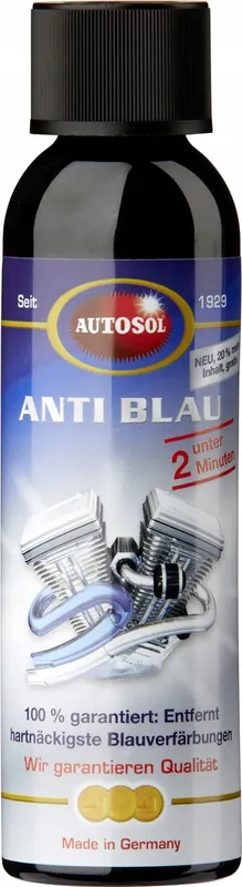 Środek do usuwania niebieskich przebarwień z kolektorów, układu wydechowego Popularny