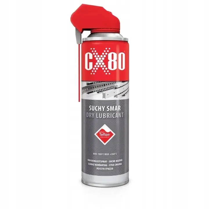 Niska cena CX80 SUCHY SMAR TEFLONOWY TEFLON DUO SPRAY 500ml SUCHE SMAROWANIE CX-80