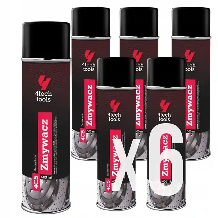 6 x ZMYWACZ DO HAMULCÓW 600ml ODTŁUSZCZACZ DO TARCZ Zamów teraz